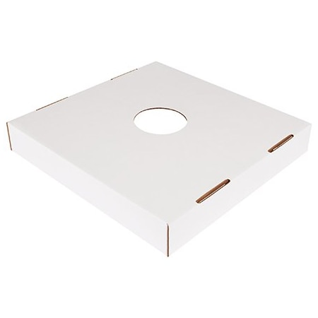 Bsc Preferred Corrugated Trash Can Lid with Hole - 40 and 50 Gallon, 10PK CRRLIDHOLE